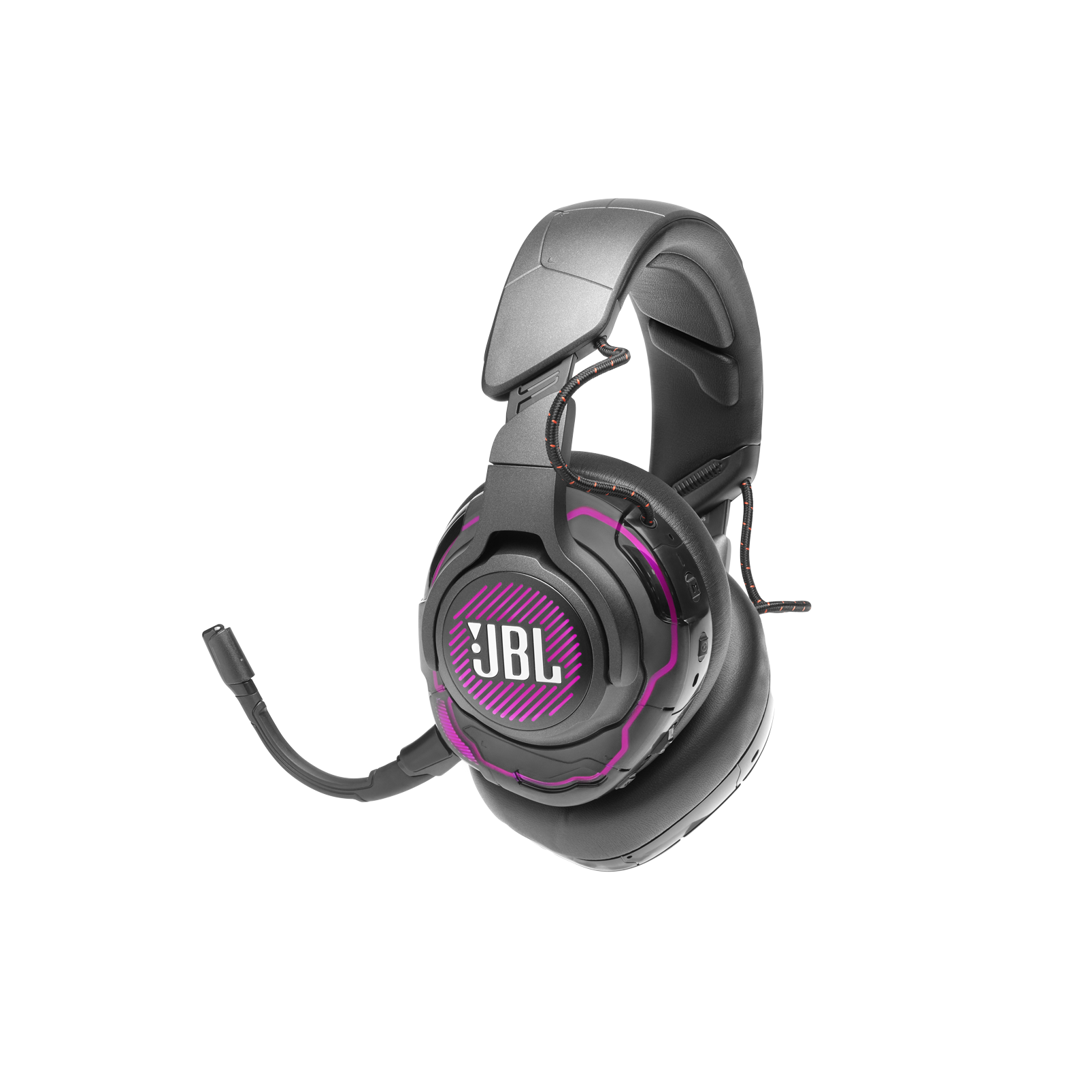 JBL Quantum ONE - Black - USB Wired Over-Ear Professional PC Gaming Headset with Head-Tracking Enhanced QuantumSPHERE 360 - Detailshot 3